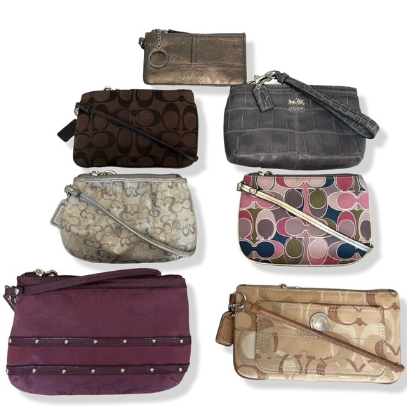 HTF Y2K VTG Coach BUNDLE Wristlets + Mini Skinny Bundle Rare Vintage – Set of 7 - Picture 15 of 15